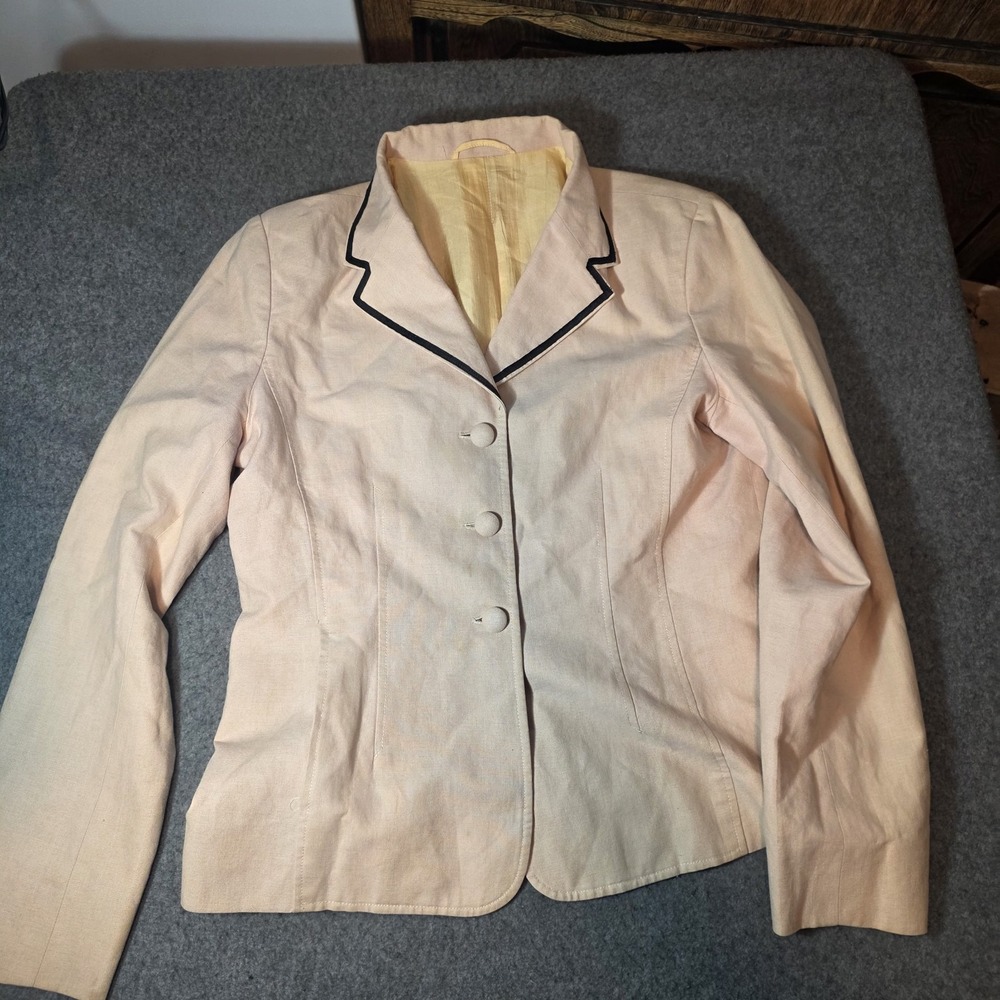 Đức Lợi Silk Blazer Jacket Womens Medium 100% Silk S1